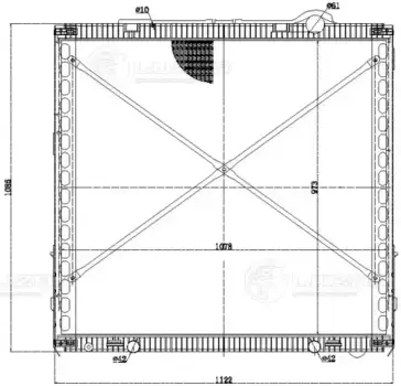 Радиатор системы охлаждения двигателя LUZAR LRC 2809