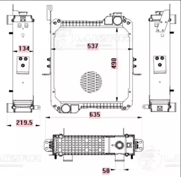 Радиатор системы охлаждения двигателя LUZAR LRC 3115