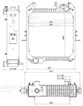 Радиатор системы охлаждения двигателя LUZAR LRC 3116