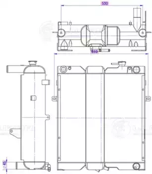Радиатор системы охлаждения двигателя LUZAR LRC 3117