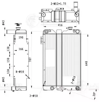 Радиатор системы охлаждения двигателя LUZAR LRC 3118