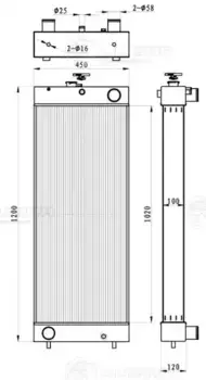 Радиатор системы охлаждения двигателя LUZAR LRC 3127