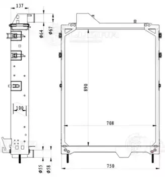 Радиатор системы охлаждения двигателя LUZAR LRC 3134