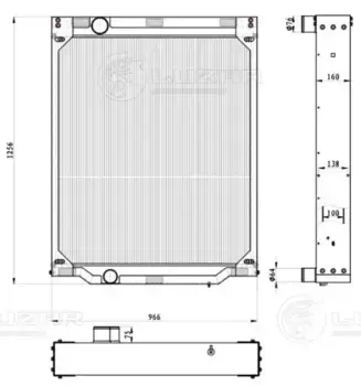 Радиатор системы охлаждения двигателя LUZAR LRC 3135