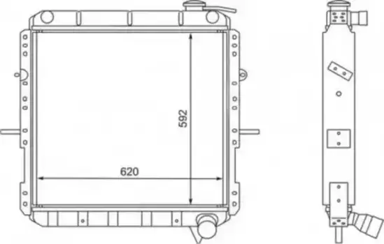 Радиатор системы охлаждения двигателя МАЗ 500T130110002