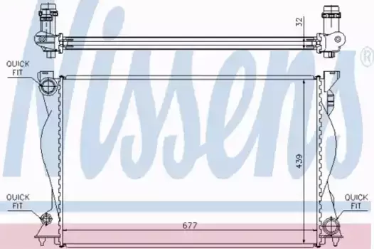 Радиатор системы охлаждения двигателя NISSENS 60234A