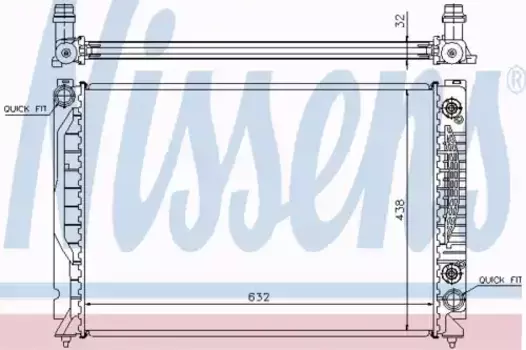 Радиатор системы охлаждения двигателя NISSENS 60316