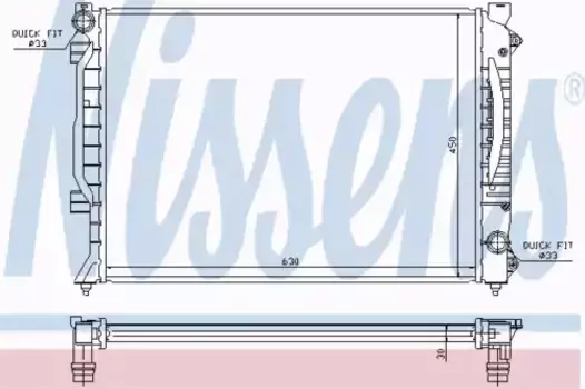 Радиатор системы охлаждения двигателя NISSENS 60422A