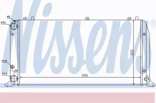 Радиатор системы охлаждения двигателя NISSENS 604361