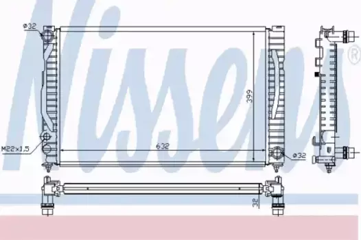 Радиатор системы охлаждения двигателя NISSENS 60497