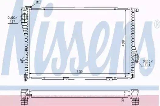 Радиатор системы охлаждения двигателя NISSENS 60648A