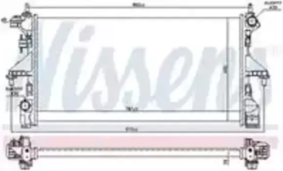 Радиатор системы охлаждения двигателя NISSENS 606554