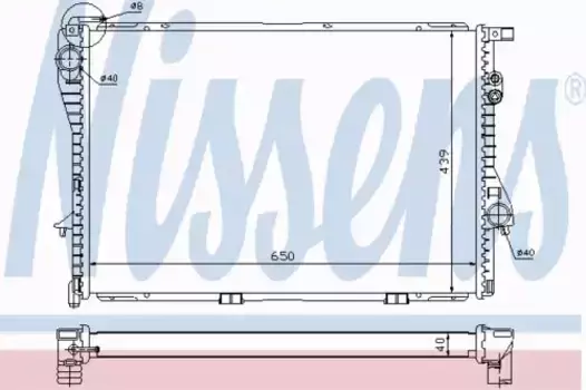 Радиатор системы охлаждения двигателя NISSENS 60752A