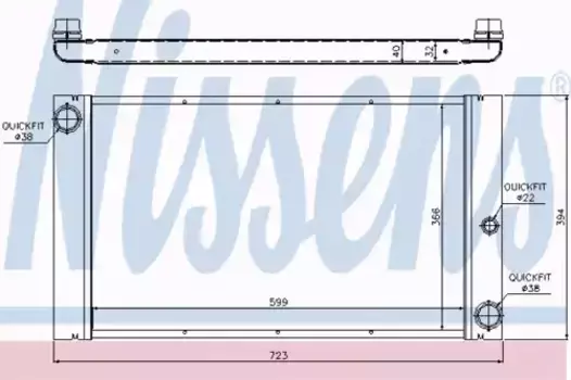Радиатор системы охлаждения двигателя NISSENS 60762