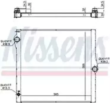 Радиатор системы охлаждения двигателя NISSENS 60825