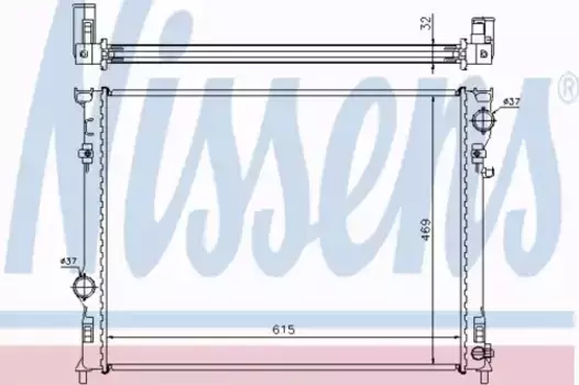 Радиатор системы охлаждения двигателя NISSENS 61014A