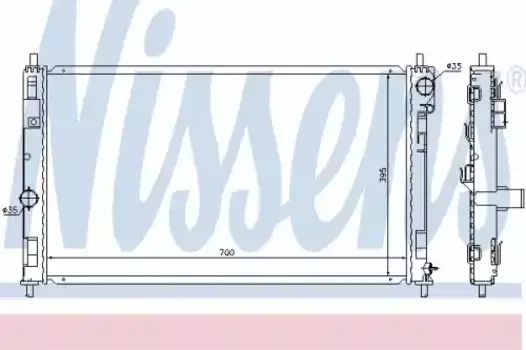 Радиатор системы охлаждения двигателя NISSENS 61019