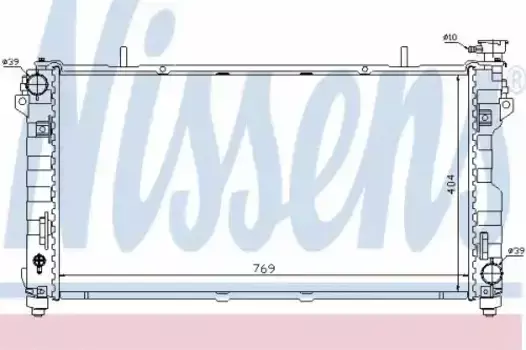 Радиатор системы охлаждения двигателя NISSENS 61025
