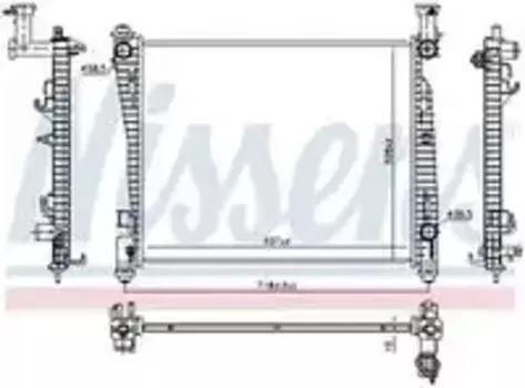 Радиатор системы охлаждения двигателя NISSENS 61032