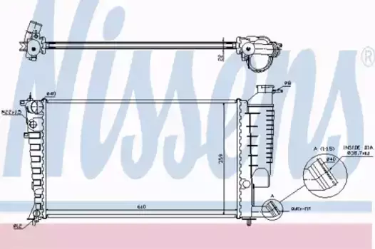 Радиатор системы охлаждения двигателя NISSENS 61313