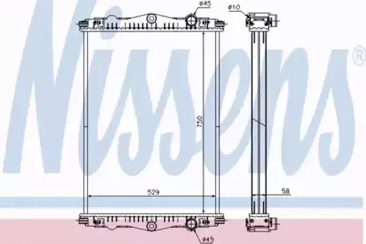 Радиатор системы охлаждения двигателя NISSENS 614440