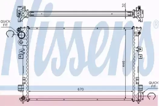 Радиатор системы охлаждения двигателя NISSENS 61875A