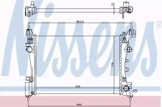 Радиатор системы охлаждения двигателя NISSENS 61918