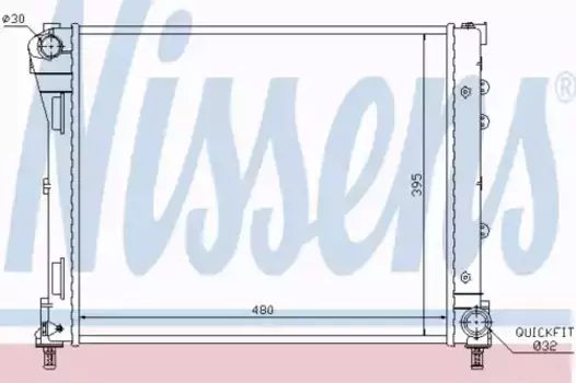Радиатор системы охлаждения двигателя NISSENS 61935