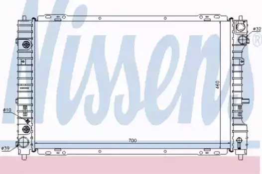 Радиатор системы охлаждения двигателя NISSENS 62003