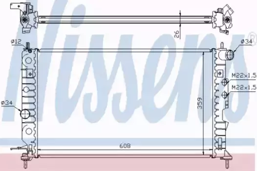 Радиатор системы охлаждения двигателя NISSENS 630121