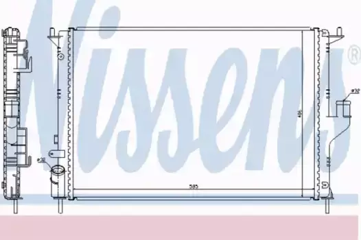 Радиатор системы охлаждения двигателя NISSENS 637612