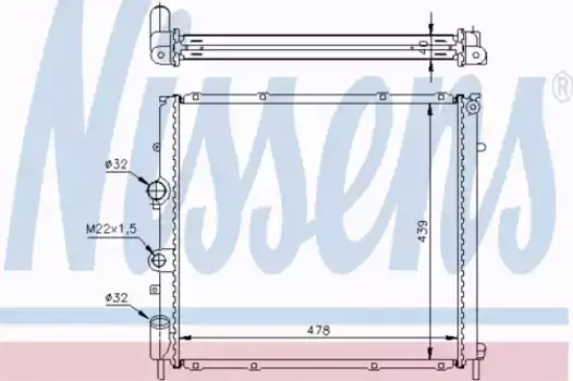 Радиатор системы охлаждения двигателя NISSENS 63854A