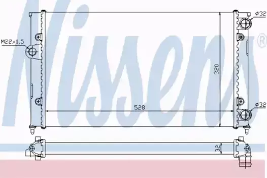 Радиатор системы охлаждения двигателя NISSENS 651941
