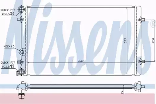 Радиатор системы охлаждения двигателя NISSENS 652011