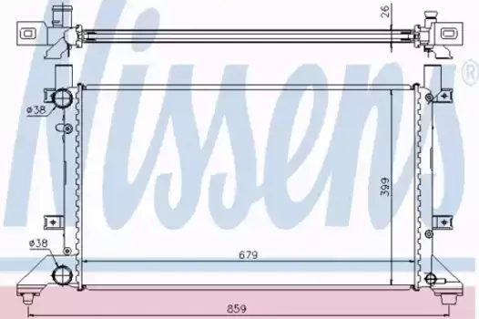 Радиатор системы охлаждения двигателя NISSENS 65231A