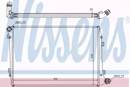 Радиатор системы охлаждения двигателя NISSENS 65291A