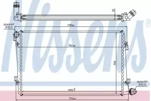 Радиатор системы охлаждения двигателя NISSENS 65292