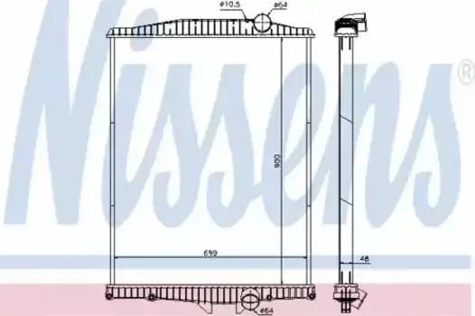 Радиатор системы охлаждения двигателя NISSENS 654630