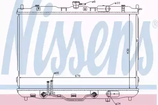 Радиатор системы охлаждения двигателя NISSENS 66636