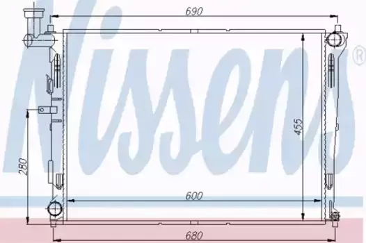 Радиатор системы охлаждения двигателя NISSENS 66674