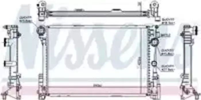 Радиатор системы охлаждения двигателя NISSENS 67167