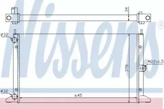 Радиатор системы охлаждения двигателя NISSENS 67305