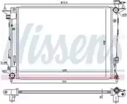 Радиатор системы охлаждения двигателя NISSENS 675018