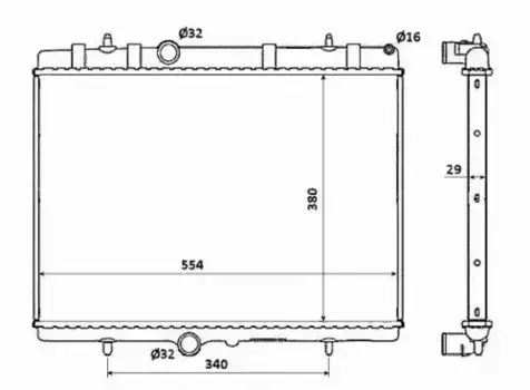 Радиатор системы охлаждения двигателя NRF 50437