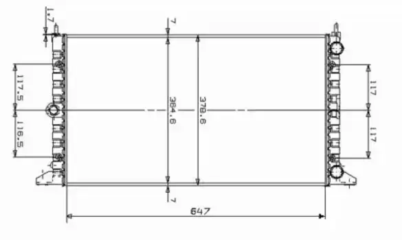 Радиатор системы охлаждения двигателя NRF 509522