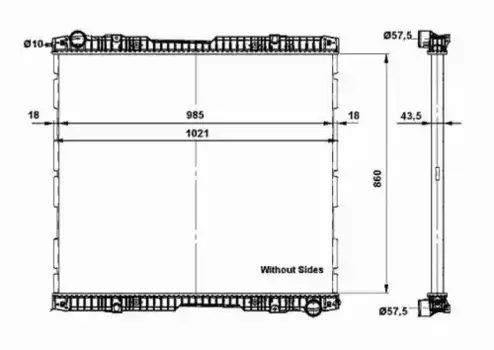 Радиатор системы охлаждения двигателя NRF 509739