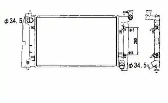 Радиатор системы охлаждения двигателя NRF 53325