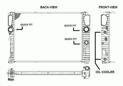 Радиатор системы охлаждения двигателя NRF 53422