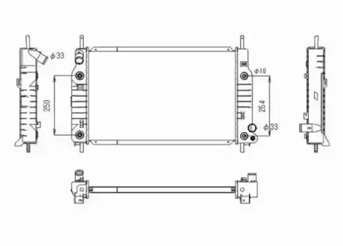 Радиатор системы охлаждения двигателя NRF 53748