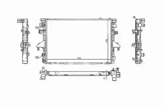 Радиатор системы охлаждения двигателя NRF 53796